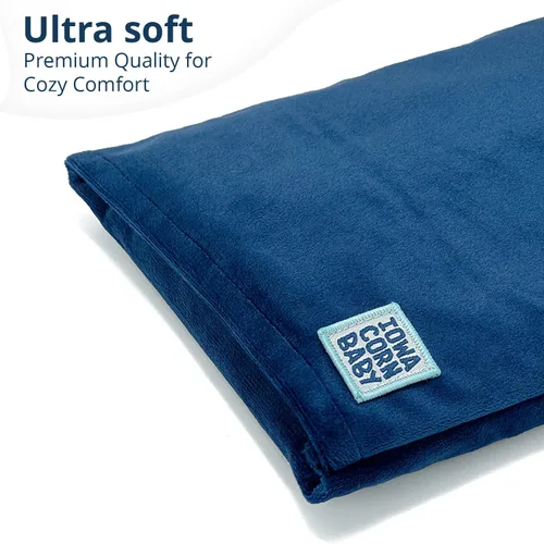 Vista 5 de Almohadilla térmica para microondas (con funda extraíble) – Almohadilla de terapia de calor húmedo con peso para microondas para espalda, cuello