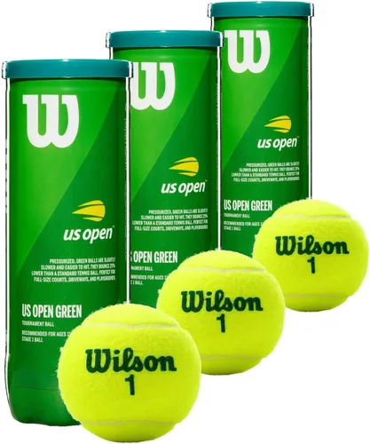 Vista 7 de Wilson Pelotas de Tenis US Open para Jóvenes - 3 Pelotas Verde