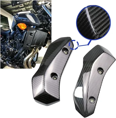 Vista 14 de Cubiertas de entrada de aire de fibra de carbono para motocicleta, panel de protección lateral del tanque, modificación de carenado para Yamaha