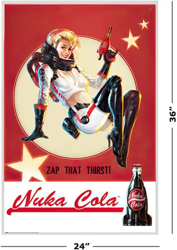 Vista 2 de Fallout 4 - Póster de juegos (Nuka Cola Girl) (tamaño: 24 x 36 pulgadas)