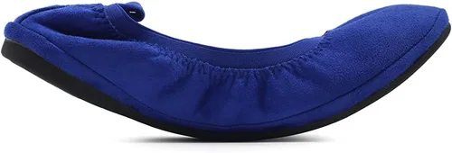 Vista 5 de Ollio Zapatos bajos de bailarina, cómodos, de gamuza sintética, para mujer