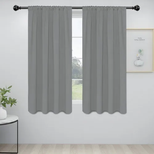 Vista 115 de Easy-Going - Cortinas opacas con bolsillo para varilla para dormitorio, cortinas de ventana para oscurecer la habitación para sala de estar