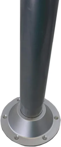 Vista 5 de Class A Customs - Patas de mesa de metal plateado de 27.5 pulgadas, con 2 bases de plástico plateadas para montaje en superficie