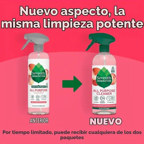Vista 8 de Seventh Generation Limpiador multiusos, fórmula desengrasante, aroma fresco de prado matutino, 23 onzas (paquete de 4)
