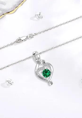 Vista 3 de CELESTIA Collares de plata de ley 925 con piedra natal para mujer, cadena de 18 pulgadas