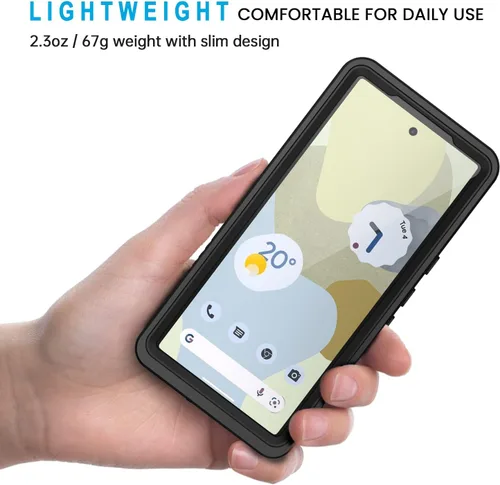 Vista 2 de Lanhiem Funda para Google Pixel 7, IP68 Impermeable a Prueba de Polvo con Protector de Pantalla Integrado, Funda Protectora de Teléfono de Cuerpo