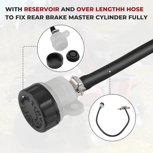 Vista 4 de 1910301 1910311 Cilindro maestro de freno trasero compatible con Polaris Sportsman Magnum Scrambler Trail Blazer Trail Boss Diesel Worker Xpedition