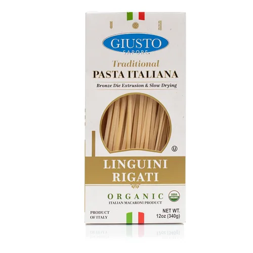 Vista 8 de Giusto Sapore Pasta italiana Bucatini artesanal importada, bronce orgánico dibujado 340G