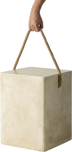 Vista 5 de Mesa auxiliar al aire libre, mesa auxiliar rectangular MgO, mesa de centro decorativa para exteriores, balcón, sala de estar