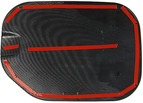 Vista 5 de Fibra de carbono tanque de combustible cubierta accesorios puerta de gas para Ford F150 2021+