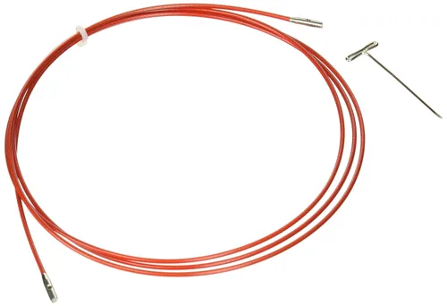Vista 4 de ChiaoGoo Cables intercambiables de encaje torcido de 14 pulgadas, pequeños, rojos