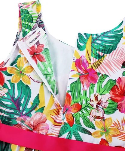 Vista 163 de Vestido de verano para niña, de algodón, con diseño floral