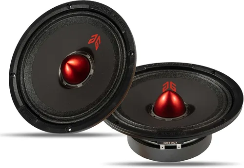 Vista 15 de MX40P1 Altavoz de Rango Medio de 4 Pulgadas 120 Vatios 4 Ohmios Tapa Antipolvo Roja, Altavoces de Audio de Calidad Premium para Puerta de Automóvil