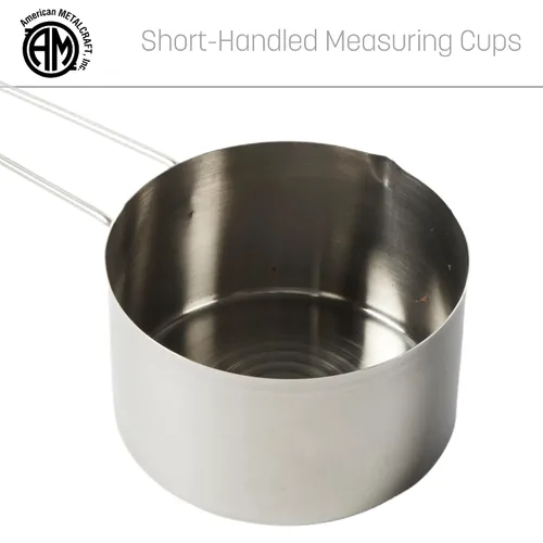 Vista 5 de American Metalcraft Taza medidora de acero inoxidable de 1-1/2 taza, plateada