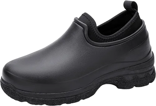 Vista 12 de Meidiastra Zapatos de chef para hombre y mujer, impermeables, antideslizantes, para cocina, trabajo, zuecos de enfermera, zapatos de seguridad