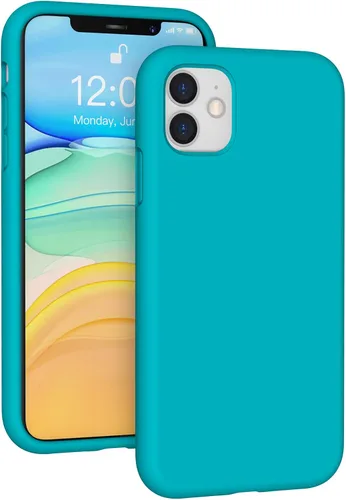 Vista 247 de Funda de silicona líquida compatible con iPhone 12 Pro Max 6.7 pulgadas, funda de gel de protección completa con forro de microfibra, funda
