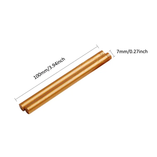 Vista 2 de Palillos de sellado de pegamento termofusible para sello de letra Dorado