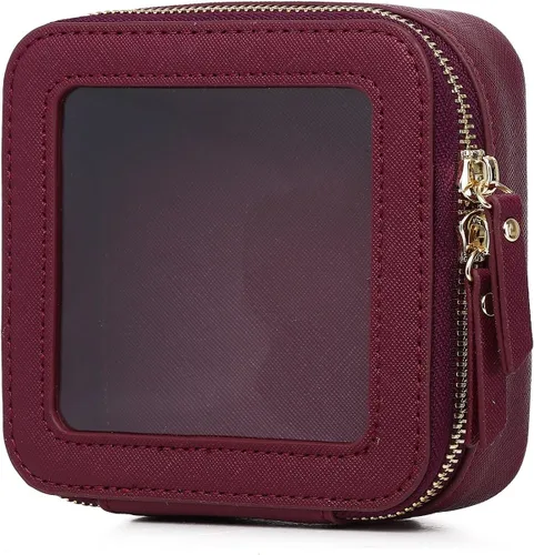 Vista 71 de Pinkmik Pequeña bolsa de maquillaje, mini estuche transparente para maquillaje y neceser con cremallera, organizador de bolsos para mujer