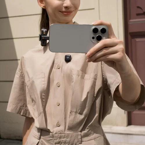 Vista 7 de DJI Mic Mini (1 TX + 1 RX), micrófono inalámbrico Lavalier para iPhone/cámara/Android, ultraligero, audio rico en detalles, cancelación de ruido