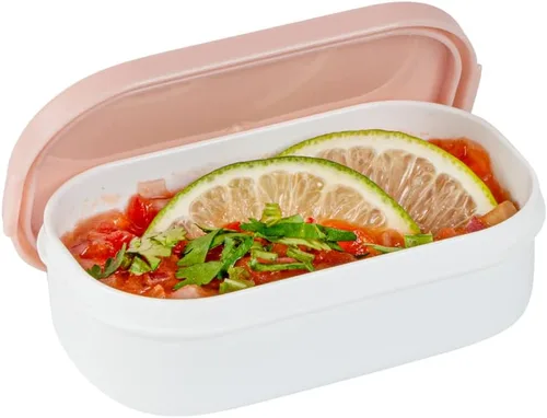 Vista 14 de Restaurantware Bento Tek - Recipientes de salsa de 3.7 x 2.2 x 1.1 pulgadas, 4 tazas negras con tapas, con tapa beige, de plástico para microondas
