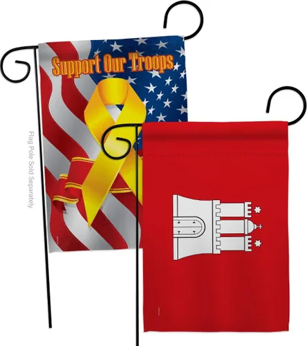 Vista 6 de Hamburg Garden Flags 2pcs Pack Regional Germany States Central Europe Territory Old History Country Particular Area Small Decorative Gift Yard House