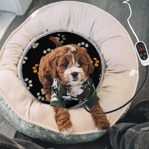 Vista 7 de furrybaby Almohadilla térmica para mascotas, alfombrilla térmica impermeable para perros y gatos con tubo antimordeduras duradero para interiores 1