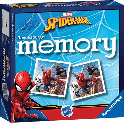 Vista 3 de Ravensburger 21308 Spiderman Marvel Spider-Man-Mini Memory Niños a partir de 3 años - Juego clásico de pares a juego