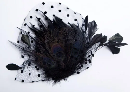 Vista 3 de Cizoe Fascinators 20s Gatsby Flapper Accesorios Art Deco Fiesta Accesorio de plumas de pavo real