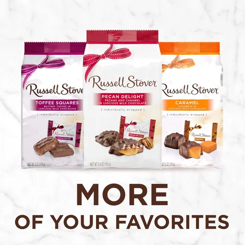 Vista 5 de Russell Stover Bolsa de regalo de caramelos de chocolate con leche y delicia de nuez pecán, 5.4 oz.