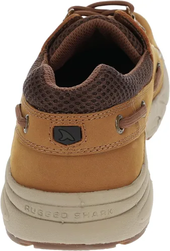 Vista 4 de Rugged Shark Atlantic Classic - Zapatos náuticos casuales para hombre con soporte acolchado, marrón cobre, tallas 8-13 para hombre