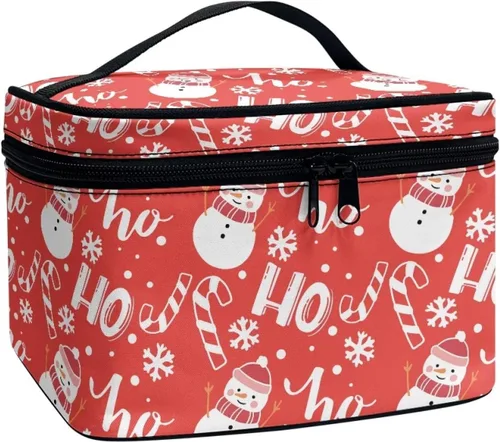 Vista 42 de doginthehole Bolsa de maquillaje, bolsa de cosméticos de viaje, bolsa de aseo portátil grande, organizador de accesorios para mujeres y niñas
