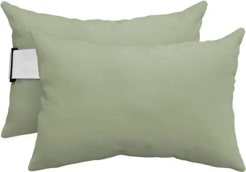 Vista 29 de PIEPLE Blue Flower - Almohada rectangular para reposacabezas para exteriores e interiores, 11 x 16 pulgadas, relleno de poliéster, impermeable