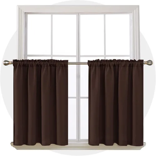 Vista 15 de Deconovo Cortinas opacas, aislamiento térmico, dobladillo para barra, reducción de ruido, certificado Oeko-TEX, cortinas de oscurecimiento