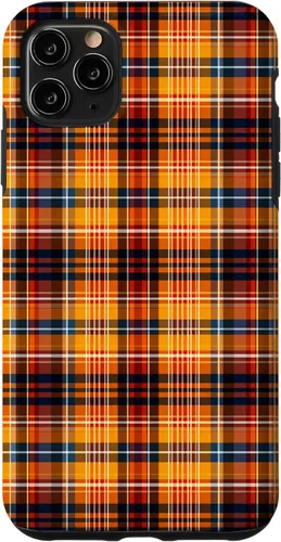 Vista 13 de Tartan Fall Plaid Halloween Orange Black Thanksgiving Autum Case for iPhone 16