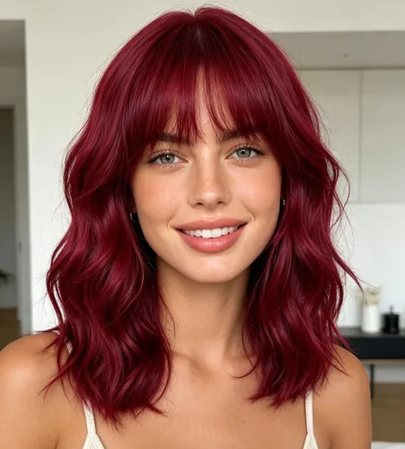 Vista 17 de Peluca negra con flequillo para mujeres negras, cabello rizado y ondulado de 14 pulgadas Negro