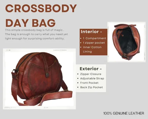 Vista 3 de Madosh, bandolera de cuero genuino para mujer, estilo hobo semicircular, bolso de hombro, Marrón