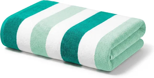 Vista 9 de Exclusivo Mezcla - Toalla de playa a rayas, 35 x 60 pulgadas y 35 x 70 pulgadas Toalla de rayas gruesa y súper absorbente de 35 x 70 pulgadas, Azul