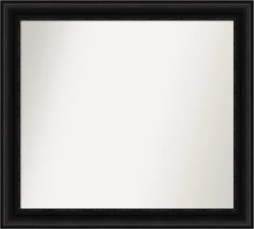 Vista 119 de Amanti Art Espejo personalizado, espejo de baño negro puente, espejo de pared o espejo de tocador de baño sobre el fregadero (26 x 26 pulgadas)
