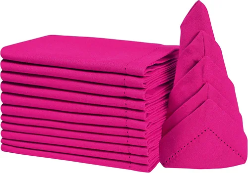 Vista 11 de Juego de 12 servilletas de tela con vainica, servilletas de tela, servilletas de algodón lavables, servilletas de algodón lavables, servilletas