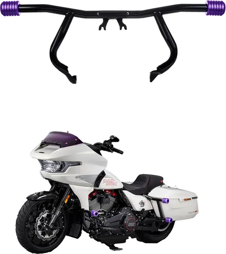 Vista 9 de Advanblack Protector de motor 2009-2026 plano Protek rendimiento delantero alto paso barra de choque para Harley Touring Street Glide Road King Rojo