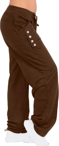 Vista 8 de Women's Solid Sweatpants Button Down Multi-Pockets Track Pants Pleated Vintage Trending Pant Wide Legs Teen Pants