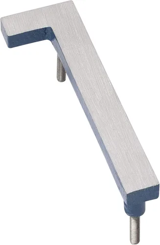 Vista 7 de Montague Metal Products MHN-04-F-SB2-7 Números de casa de dirección flotantes modernos de aluminio cepillado sólido, 4 pulgadas, níquel satinado