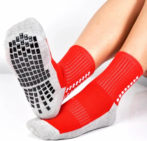 Vista 3 de Marchare Calcetines de fútbol para niños, calcetines deportivos deportivos para niños, calcetines de agarre de hospital para niños y niñas, paquete