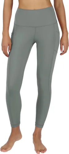 Vista 2 de 90 Degree By Reflex Leggings de cintura alta para mujer, elásticos, longitud al tobillo, con bolsillos laterales