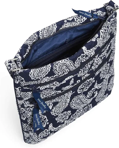 Vista 4 de Vera Bradley Cotton Collegiate Triple Zip Hipster Crossbody Purse (Multiple Teams Available)