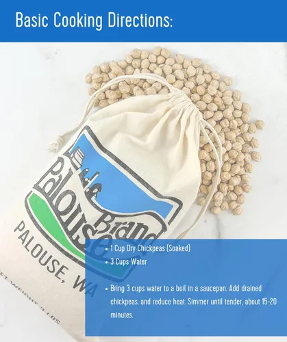 Vista 6 de Palouse Brand Garbanzos certificados sin residuos de glifosato Frijoles de Garbanzo 1 libra Cultivado familiar en el estado de Washington