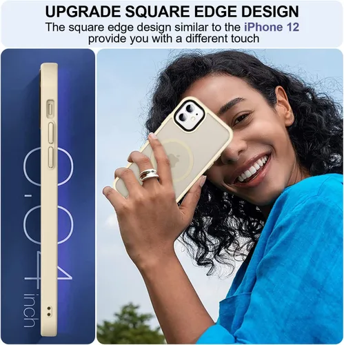 Vista 180 de MOCCA - Funda magnética resistente para iPhone XR de 6.1 pulgadas, compatible con MagSafe, funda con protección contra caídas de grado militar