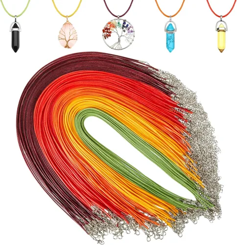 Vista 10 de Tudomro - 100 unidades de collar de cuero a granel para joyas, básico, 20 pulgadas