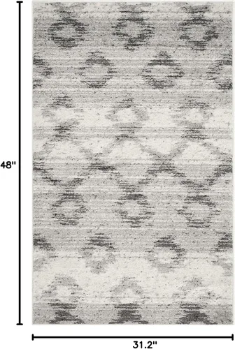 Vista 2 de SAFAVIEH Adirondack Collection - Alfombra decorativa, 2 pies 6 pulgadas x 4 pies, diseño envejecido, no desprende pelusa y de fácil cuidado, ideal