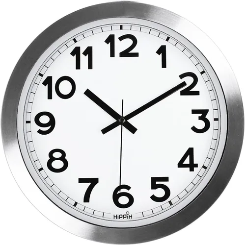 Vista 13 de HIPPIH Pack de 2 Relojes de Pared Silenciosos, de 12 Pulgadas, Sin Tictac, Digitales, de Barrido Silencioso, Decorativos, Funcionan